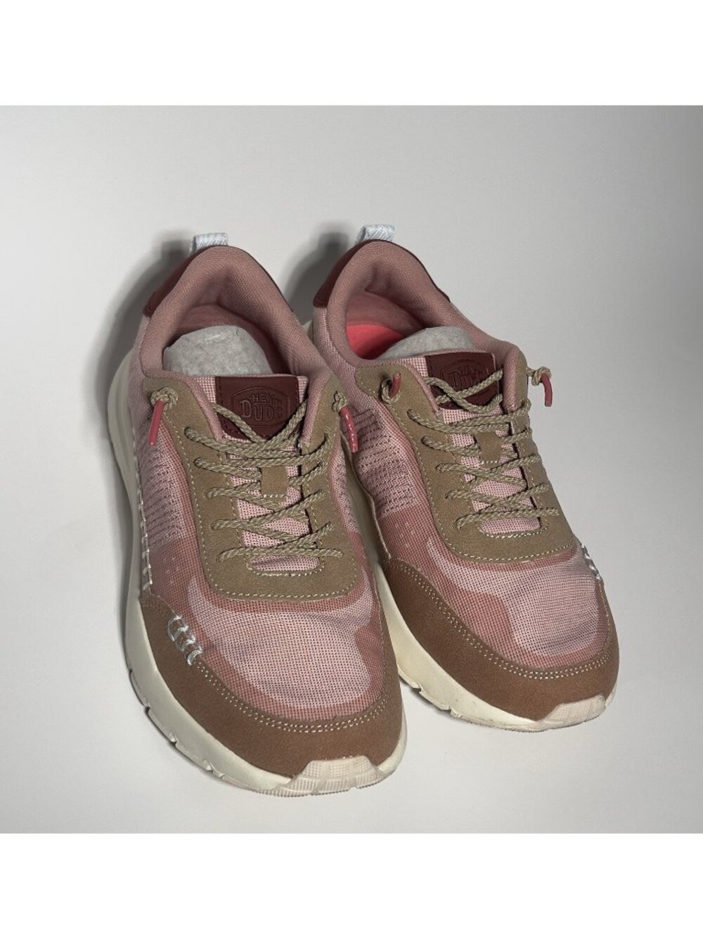 HEYDUDE Sirocco Alta Colorblock Sneakers Women’s 7 Pink Tan